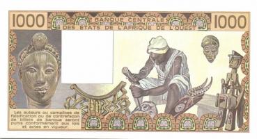 Nyugat-Afrikai Államok/Elefántcsontpart 1981. 1000Fr Sign.15 T:I