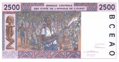 Nyugat-Afrikai Államok/Elefántcsontpart 1992. 2500Fr Sign.23 T:I