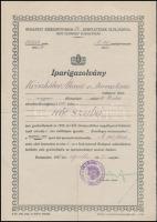 1936 Bp., iparigazolvány női szabó részére