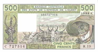 Nyugat-Afrikai Államok/Burkina Faso 1988. 500Fr Sign.14 T:I