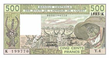Nyugat-Afrikai Államok/Szenegál 1983. 500Fr Sign.17 T:I