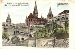 Budapest I. Kilátás a Halászbástyáról. litho