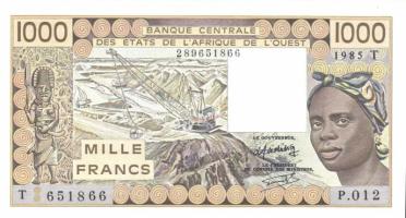 Nyugat-Afrikai Államok/Togo 1985. 1000Fr Sign.19 T:I