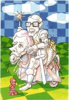 10 db MODERN sakkos karikatúra képeslap / 10 modern art postcards with caricatures about chess
