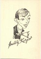 12 db MODERN sakkos karikatúra képeslap / 12 modern art postcards with caricatures about chess