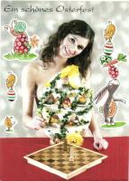 7 db MODERN érdekes sakkos képeslap / 7 modern interesting postcards about chess