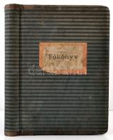 1907 a Wendt Testvérek kereskedelmi, pénzintézeti könyvek gyára és vonalazó intézet gyártotta kitöltetlen főkönyv, okmánybélyegekkel, bélyegzőhivatali hitelesítéssel, kopott vászonkötésben