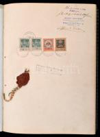 1907 a Wendt Testvérek kereskedelmi, pénzintézeti könyvek gyára és vonalazó intézet gyártotta kitölt...