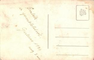 1936 Gulács, népviseletbe öltözött férfi feldíszített lovon. photo