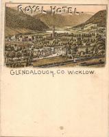 Glendalough (County Wicklow), Royal Hotel. Berlram Cohen & Co. litho (mini card) 11,5 cm x 9 cm)