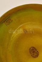 Zsolnay eozin mázas gyertyatartó, jelzett, kis kopásokkal, m: 8,5 cm