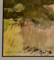 Schéner Mihály (1923-2009): Asztali csendélet. Vegyes technika, papír, jelzett, üvegezett keretben, ...