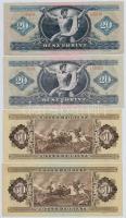 8db-os vegyes magyar forint bankjegy tétel, közte 1949. 10Ft T:II,III