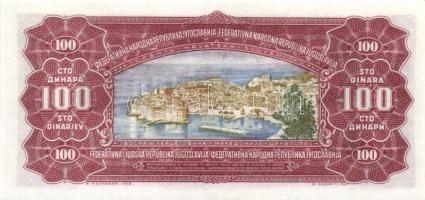 Jugoszlávia 1955. 100D + 1965. 5D T:I