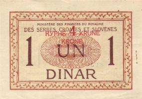 Jugoszlávia 1919. 1/2D 2K fny-sal 2klf variáns + 1D 4K fny-sal T:I (1x),II (2x)