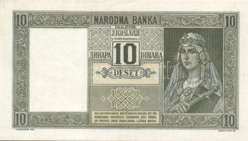 Jugoszlávia 1939.9.22. 10D T:I