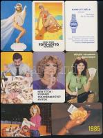 1981-1985 20 db kártyanaptár, közte erotikusak is