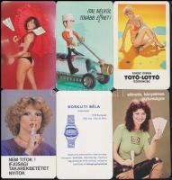 1981-1985 20 db kártyanaptár, közte erotikusak is