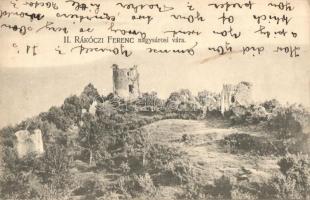 Nagysáros, Velky Saris; II. Rákóczi Ferenc vára. Holénia Béla kiadása / castle ruins