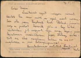 1948 Hadifogoly levelezőlap, okmánybélyeggel