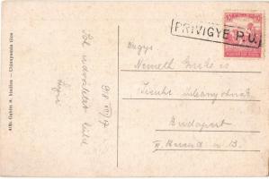 Bajmóc, Bojnice; Gróf Pálffy várkastély + "Privigye P.U." pecsét a hátoldalon / Schloss / ...