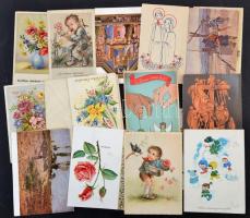 Nagy vegyes papírrégiség tétel: emléklapok (munkásőr, néphadsereg), oklevelek, bizonyítványok, diplo...