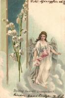 21 db RÉGI üdvözlőlap litho és dombornyomott darabokkal / 21 pre-1945 greeting motive cards with emb...