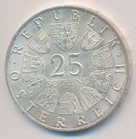 Ausztria 1967. 25Sch Ag "250 éve született Mária Terézia" T:1- 
Austria 1967. 25 Schillin...