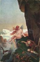 44 db RÉGI művészlap / 44 pre-1945 art postcards