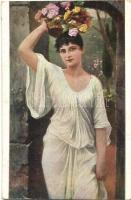 43 db RÉGI hölgyek motívumlap / 43 pre-1945 lady motive postcards