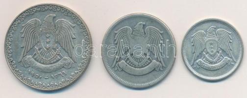 Szíria 1947. 25p Ag + 50p Ag + 1950. 1L Ag T:1-,2,2-
Syria 1947. 25 Piastres Ag + 50 Piastres Ag + ...