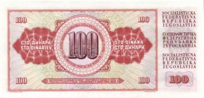 Jugoszlávia 1965.8.1. 100D kis szériszámmal T:I
