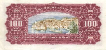 Jugoszlávia 1962. 100D + 1974. 20D T:I