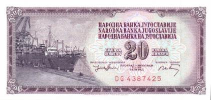 Jugoszlávia 1962. 100D + 1974. 20D T:I