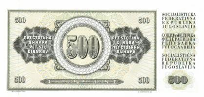 Jugoszlávia 1986. 100D, 500D T:I