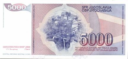 Jugoszlávia 1985-94. 5000D, 20.000D, 50.000D, 100.000D, 500.000D, 1000.000D, 2000.000D komplett sor!...