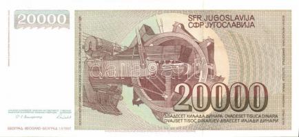 Jugoszlávia 1985-94. 5000D, 20.000D, 50.000D, 100.000D, 500.000D, 1000.000D, 2000.000D komplett sor!...