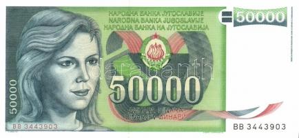 Jugoszlávia 1985-94. 5000D, 20.000D, 50.000D, 100.000D, 500.000D, 1000.000D, 2000.000D komplett sor!...