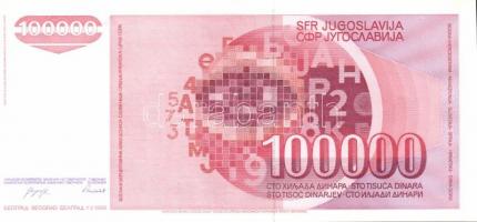 Jugoszlávia 1985-94. 5000D, 20.000D, 50.000D, 100.000D, 500.000D, 1000.000D, 2000.000D komplett sor!...