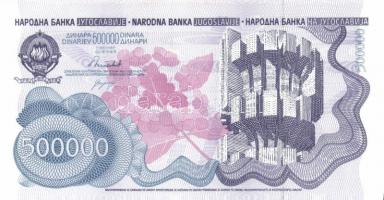 Jugoszlávia 1985-94. 5000D, 20.000D, 50.000D, 100.000D, 500.000D, 1000.000D, 2000.000D komplett sor!...
