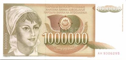 Jugoszlávia 1985-94. 5000D, 20.000D, 50.000D, 100.000D, 500.000D, 1000.000D, 2000.000D komplett sor!...