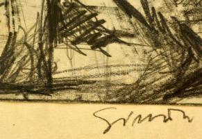 Simon jelzéssel Rakodók. Ceruza, papír, 29×19 cm