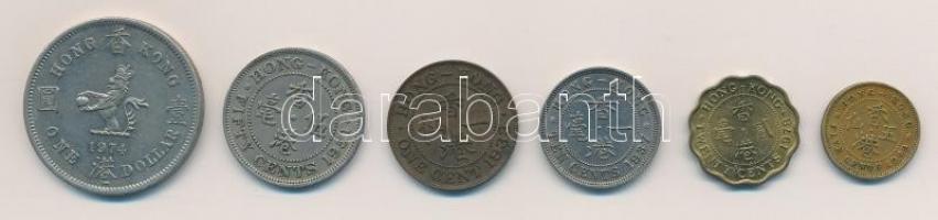 Hongkong 1933-1978. 1c-1$ (6xklf) T:2
Hong Kong 1933-1978. 1 Cent - 1 Dollar (6xdiff) C:XF