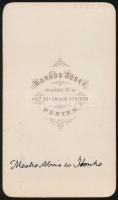 cca 1870 báró Meskó Ábrahám és Ilona felvidéki nemesi családok sarjainak gyerekkori fotói, Pest, Bor...