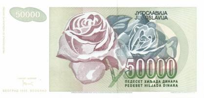 Jugoszlávia 1992. 100D, 500D, 1000D, 5000D, 10.000D, 50.000D komplett sor! T:I