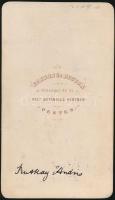 cca 1860-1870 Ruttkay András (?-?) a felvidéki Ruttkay (Túróc vármegye) család tagjának keményhátú f...