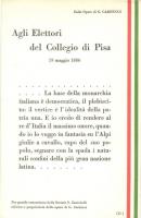 Carducci operas, Italian patriotic propaganda, Agli elettori del collegio di Pisa