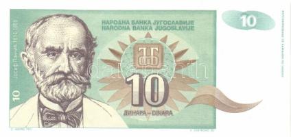 Jugoszlávia 1994. 10D, 100D, 1000D, 5000D, 50.000D, 500.000D egy kivételével komplett sor + 1994. 10.000.000D T:I