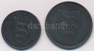 Jersey 1877H 1/24Sh Br + 1894. 1/12Sh Br "Viktória" T:2-
Jersey 1877H 1/24 Shilling Br + ...