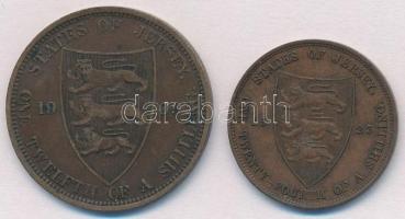 Jersey 1909. 1/12Sh Br "VII. Eduárd" + 1912. 1/24Sh Br "V. György" T:2,2-
Jerse...